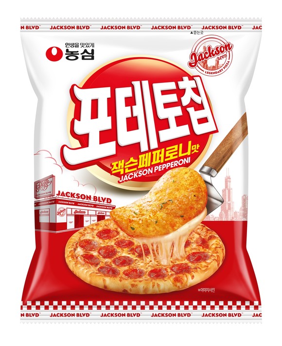 농심이 스낵 신제품 '포테토칩 잭슨페퍼로니맛'을 새롭게 출시했다. ⓒ 농심