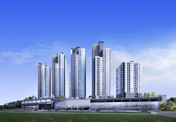 중흥토건 인천 송월구역 재개발정비사업 투시도. © 중흥그룹