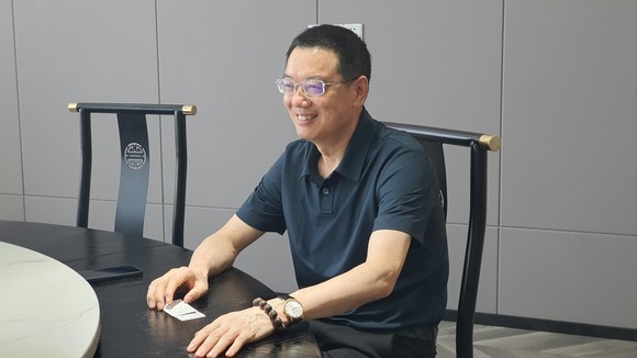 주영남 GRT 대표이사가 인터뷰를 진행 중인 모습. = 박기훈 기자