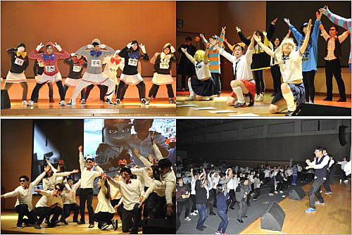 장기자랑 시간에는 댄스, 공연, 노래 등 본부별 장기를 마음껏 뽐냈다. = 김상준 기자