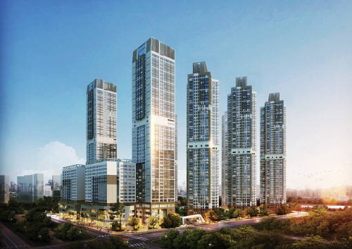 송도 캠퍼스타운 야경 투시도. ⓒ 롯데건설