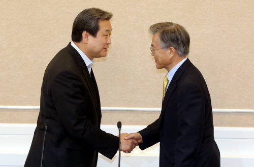 7일 오전 김무성 새누리당 대표와 문재인 새정치민주연합 대표는 메르스 감염 확산 사태에 대한 정치권의 공동 대응을 논의하기 위해 회동을 갖고 있다. ⓒ 뉴스1