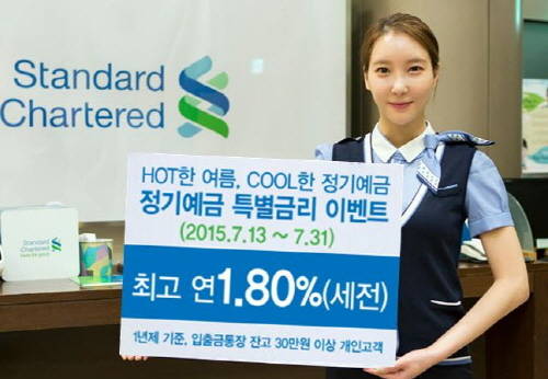 SC은행은 정기예금 고객을 대상으로 특별금리 이벤트를 진행한다. ⓒ SC은행