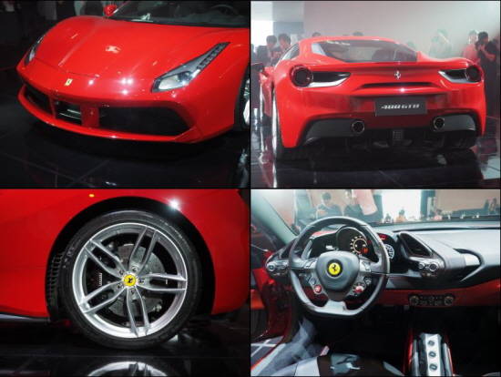 페라리 스타일링 센터에서 디자인된 488 GTB는 스포티함을 극대화한 것이 특징이다. = 노병우 기자