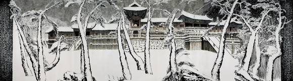 小山 박대성 기증작품 불국설경(330x1300cm). ⓒ 경상북도