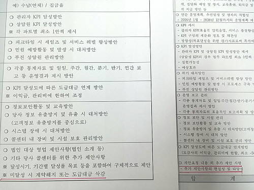 The-K예다함상조는 이번 추가제안 사항 항목을 추가하면서 추가사항 미실행 시 도급비 삭감 또는 계약해지 될 수 있다고 경고했다. = 추민선 기자