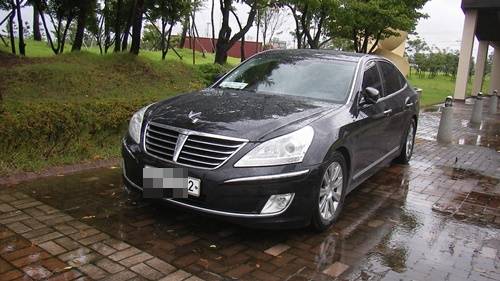 여수광양항만공사 사장이 이용하는 관용차량 '에쿠스'. = 지정운 기자