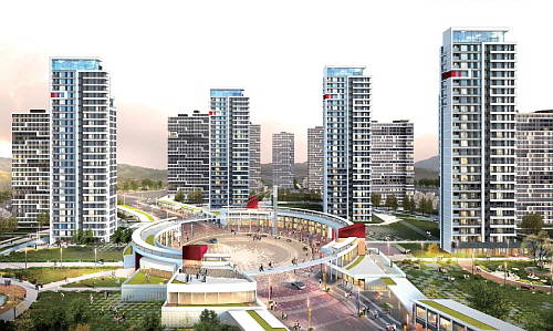 현대산업개발이 올 하반기 수원 망포동에 선보이는 대규모 단지 투시도. ⓒ 현대산업개발