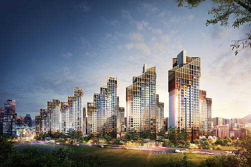 삼성물산이 재건축 추진 중인 래미안 서초우성1차 투시도. ⓒ 삼성물산