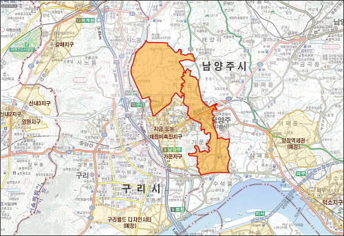 다산신도시는 동북부권 중심도시로 뛰어난 입지를 자랑한다. 사진은 다산신도시 위치도. ⓒ 경기도시공사