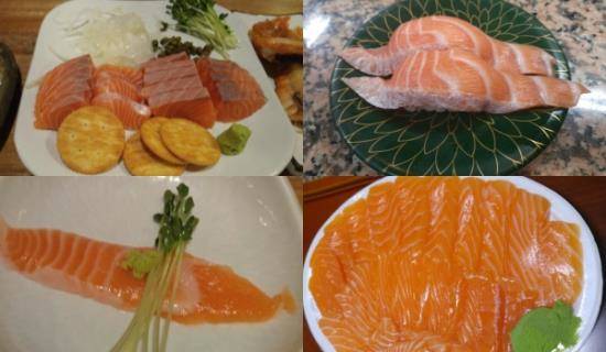 자연산 연어는 체내 단백질 비율이 높고 지방 비율이 낮지만, 양식 연어는 가두리양식장 안에서 자라는 만큼 운동량이 부족해 체내 지방비율이 높아 자연산보다 살이 물렁물렁하다. = 하영인 기자