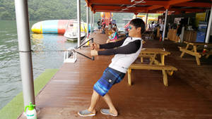 실력 향상을 위해서 연습만큼 좋은 것이 없다. 사진은 지상 연습 장면. = 김경태 기자