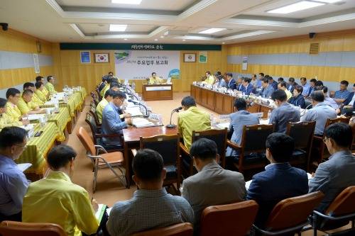 조충훈 순천시장이 내년 주요업무 보고회를 하고 있다. ⓒ 순천시