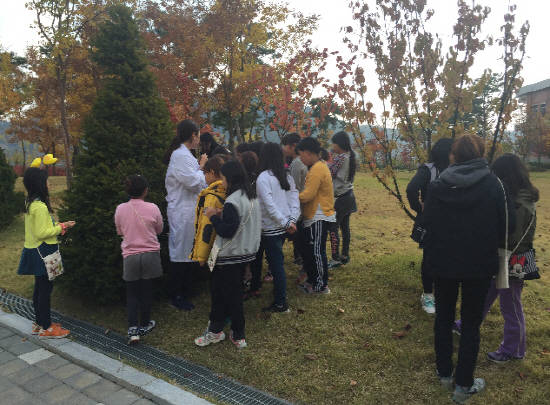 국립낙동강생물자원관에서는 유치원 초등학생들을 대상으로 생물이 얼마나 다양하게 많은지 알아보는 교육을 하기도 해요. ⓒ 국립낙동강생물자원관