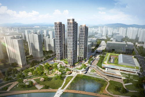 광교 컨벤션 꿈에그린 조감도. ⓒ 한화건설