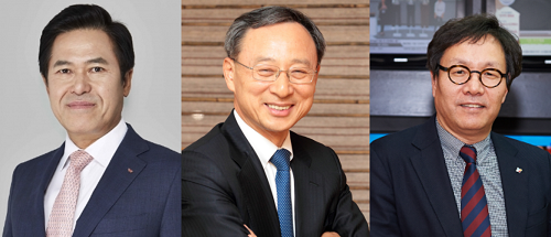 (왼쪽부터) 박정호 SK텔레콤 사장, 황창규 KT 회장, 변동식 CJ헬로비전 대표. ⓒ 각 업체