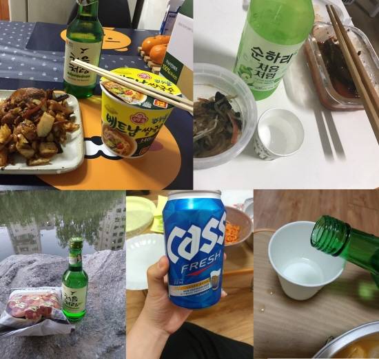 필자와 여러 지인들의 혼술 사진. ⓒ 프라임경제