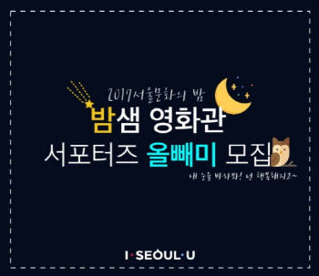 '2017 서울문화의 밤, 밤샘영화관 올빼미' 행사의 안내 포스터예요. ⓒ 서울시