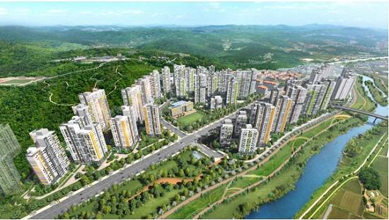 'U-Park City Paju' 아파트 및 공원 전체 조감도. ⓒ ㈜티앤티공작