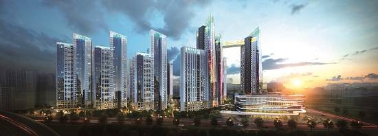 롯데건설이 제안한 잠실 미성크로바 아파트 재건축 투시도. ⓒ 롯데건설