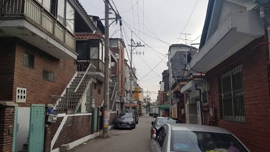 26일 오후2시 미아 16구역(송중동 6번지) 일대. 저층 주택들이 밀집돼 있다. = 남동희 기자