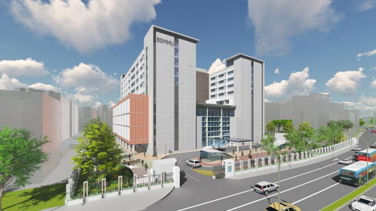 HDC현대산업개발이 수주한 방글라데시 BSMMU 대학병원 투시도. ⓒ HDC현대산업개발