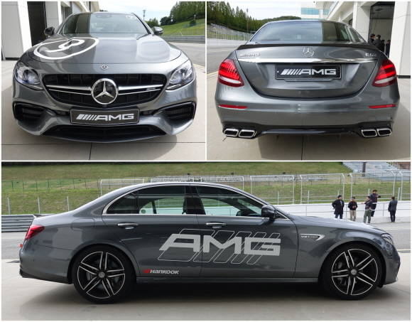 AMG E 63 4MATIC+는 E-클래스와 완벽히 차별화되는 메르세데스-AMG만의 독특한 디테일로 강렬한 존재감을 드러낸다. = 노병우 기자