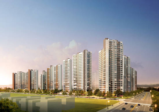 '로열파크 씨티 장성 푸르지오' 투시도. ⓒ DK도시개발
