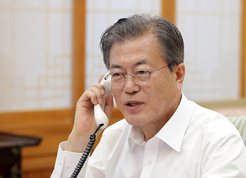 문재인 대통령은 모디 총리의 총선 승리와 2기 정부의 성공적 출범에 대한 축하 전화를 했다. ⓒ 청와대