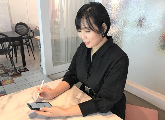 박경하 원스글로벌 대표가 'Connect DI'에 대해 설명하고 있다. = 백승은 기자