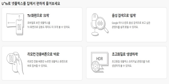 U+tv로 넷플릭스를 편하게 즐길 수 있다. ⓒ 넷플릭스