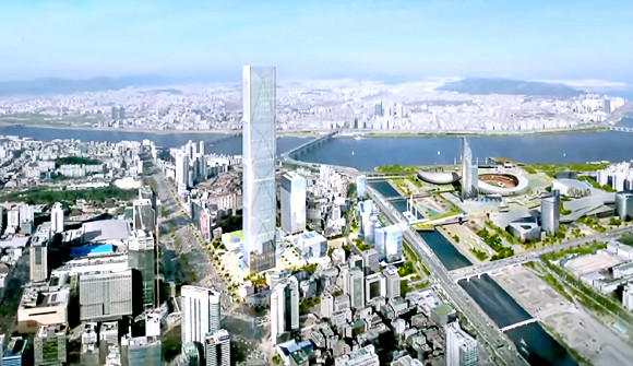 글로벌비지니스센터(GBC) 조감도. 현대자동차그룹이 추진하는 GBC건립이 내년 초 첫 삽을 뜰 것으로 예정된 가운데, 시공을 맡은 현대건설과 현대엔지니어링 뿐 아니라 현대자동차그룹 계열사들의 추가 수혜가 기대된다. ⓒ 현대자동차그룹
