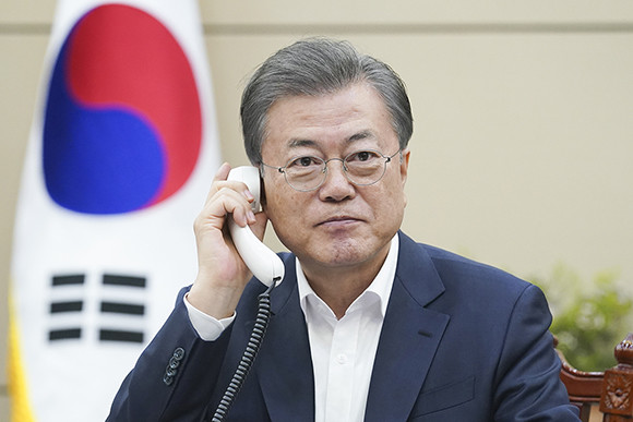 문 대통령은 "정부가 코로나19 방역과 치유 과정에서 축적한 경험과 임상 데이터를 국제사회와 적극 공유하겠다"고 밝혔다. ⓒ 청와대