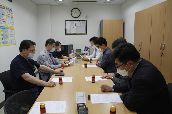대한방사선사협회는 경남도회를 방문 대의원이 참석한 가운데 간담회를 진행했다. = 김상준기자