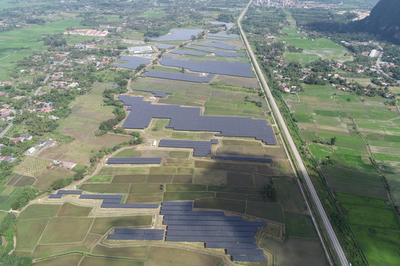 말레이시아 48MW 태양광 발전소 전경. ⓒ 한화에너지