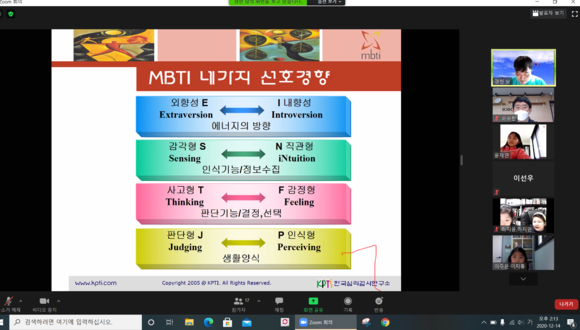 용산청소년수련관이 아이들의 코로나 블루 예방을 위한 아동친화도시사업을 진행한다. 사진은 CATI 성격유형 검사를 진행하는 모습. ⓒ 용산구시설관리공단