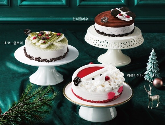 빨라쪼, 젤라또 크리스마스 케이크 3종 이미지. ⓒ 해태제과