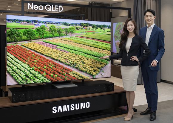 삼성전자가 처음 공개한 2021년형 'Neo QLED TV'. ⓒ 삼성전자