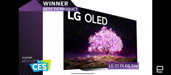 LG전자의 2021년형 LG 올레드 TV와 롤러블폰이 세계 최대 가전·IT 전시회 CES 2021에서 나란히 최고 제품으로 선정됐다. ⓒ LG전자