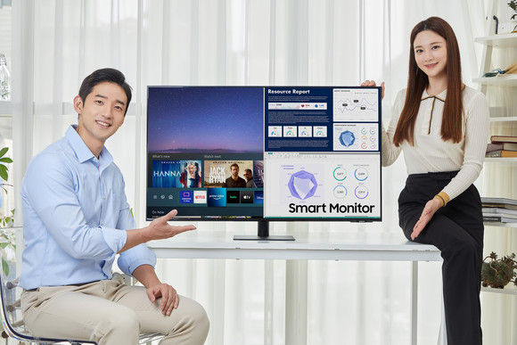 삼성전자가 스마트 모니터 M7 43형 UHD 신제품을 선보였다. ⓒ 삼성전자