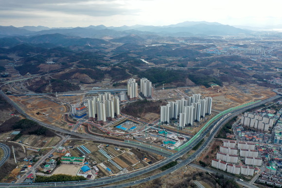 신진주역세권 2지구 B-1블록과 B-2블록 전경. ⓒ 프라임경제