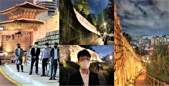 스탭스가 지난 29일 '함께하는 마음, 따로 하는 행사' 모임으로 퇴근길 성곽 걷기 행사를 진행했다. ⓒ 스탭스