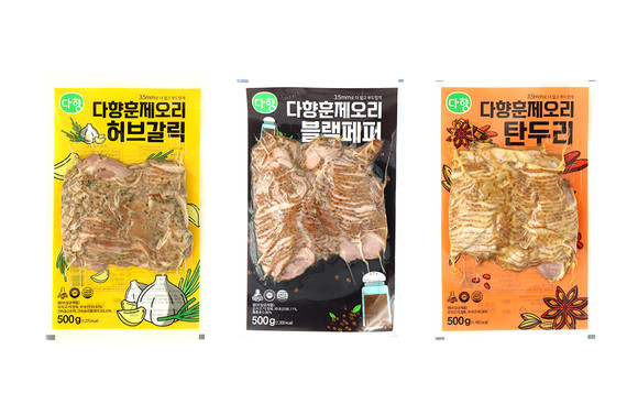 다향 훈제오리 3종 신제품 허브갈릭, 블랙페퍼, 탄두리. ⓒ 다향