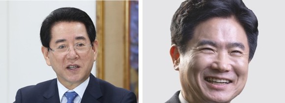 왼쪽부터 김영록 전남지사 후보, 김대중 전남도교육감 후보. ⓒ 후보 캠프