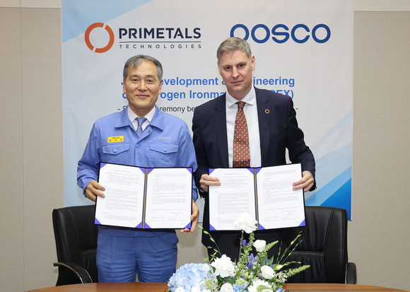 포스코가 영국 기업 프라이메탈스와 수소환원제철 시험설비 설계에 착수했다. ⓒ 포스코홀딩스