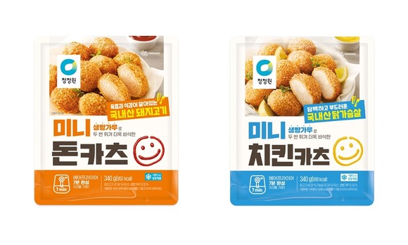대상 청정원이 生빵가루로 두 번 튀겨 바삭한 '미니 돈카츠'와 '미니 치킨카츠'를 출시한다. ⓒ 대상