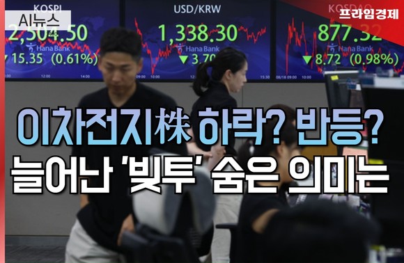 [AI뉴스룸] 이차전지株 늘어난 '빚투'…숨은 의미는?