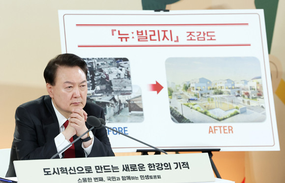 윤 대통령은 "신축 중소형 주택 10만호를 공공이 매입해 전·월세로 저렴하게 공급하겠다"고 했다. ⓒ 연합뉴스