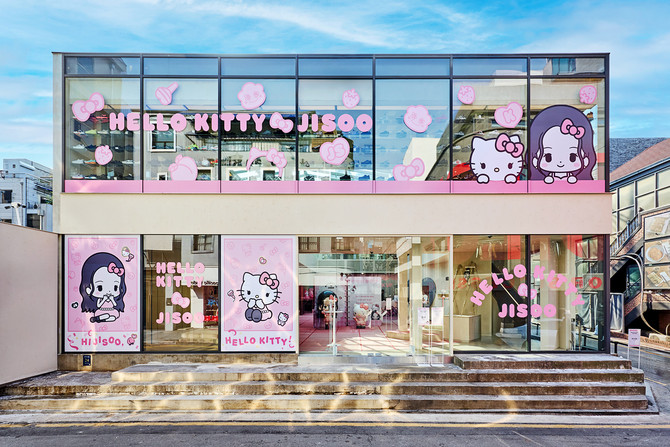 '헬로키티x지수' 팝업스토어 외부 전경. ⓒ CJ온스타일