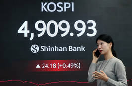 코스피, 外人·기관 매수에 하루 만에 '4900선 회복'